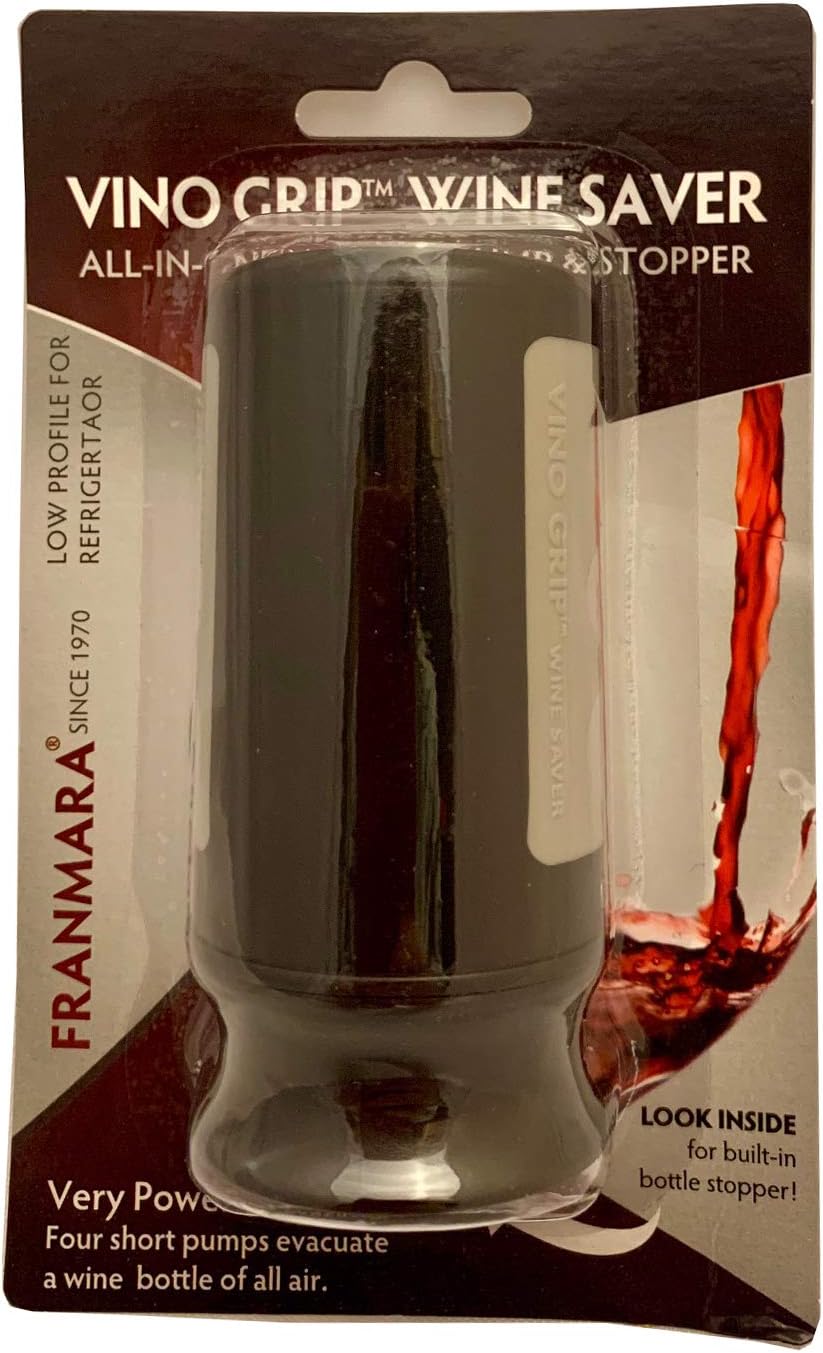 Franmara Wine Saver Vaccum Pump and Stopper, Black
