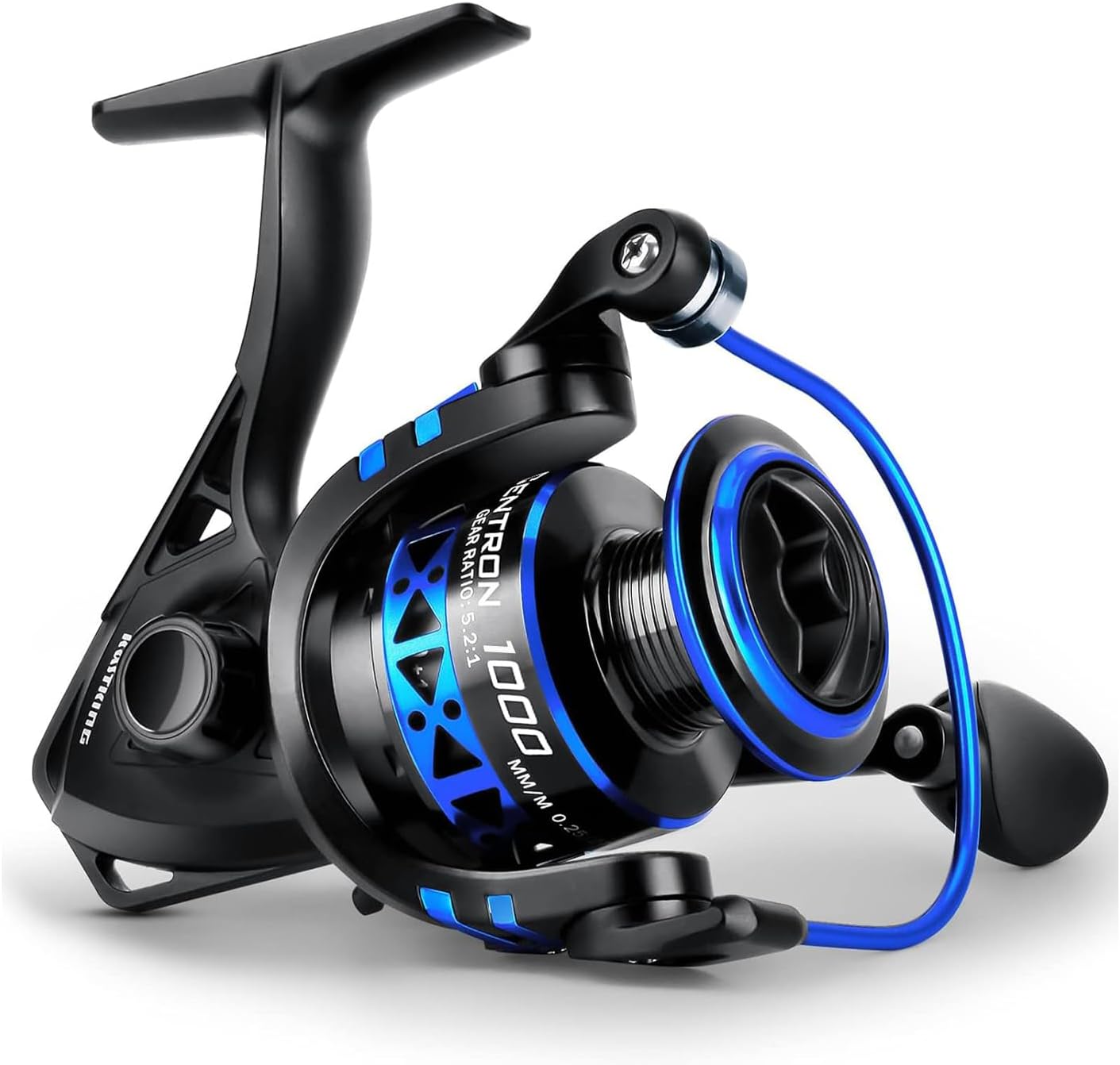 KastKing Centron & Centron Lite Spinning Fishing Reels, Collapsible Handle | Max Drag: 17.5 lb, 9+1 BB, 13.9 oz, CNC Aluminum Spool, 5.2:1 Gear Ratio, Freshwater & Saltwater, Fishing Gifts for Men