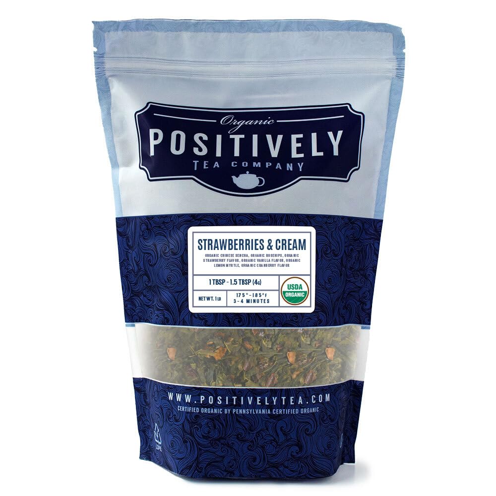 Organic Positively Tea Company, Pinhead Gunpowder Green Tea, Loose Leaf, 16 Ounce
