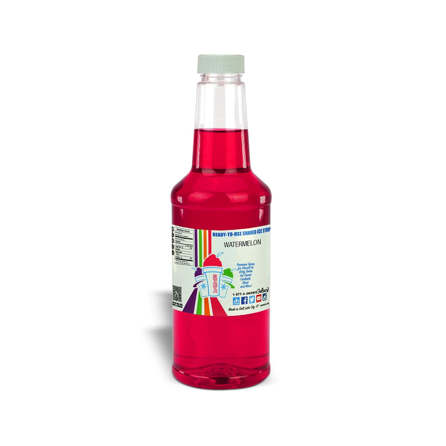 SNOWIE Ready to Use Shaved Ice Snow Cone Syrup - Gallon (Cotton Candy Pink)