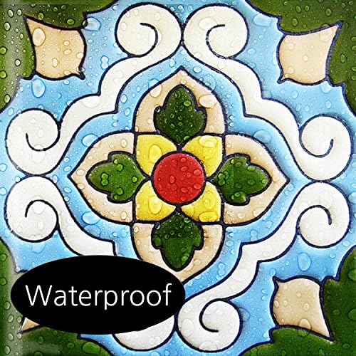 Tile Stickers Mexican Spanish 24pc 4-1/4in Peel and Stick for Kitchen and Bath Tr001-4Q