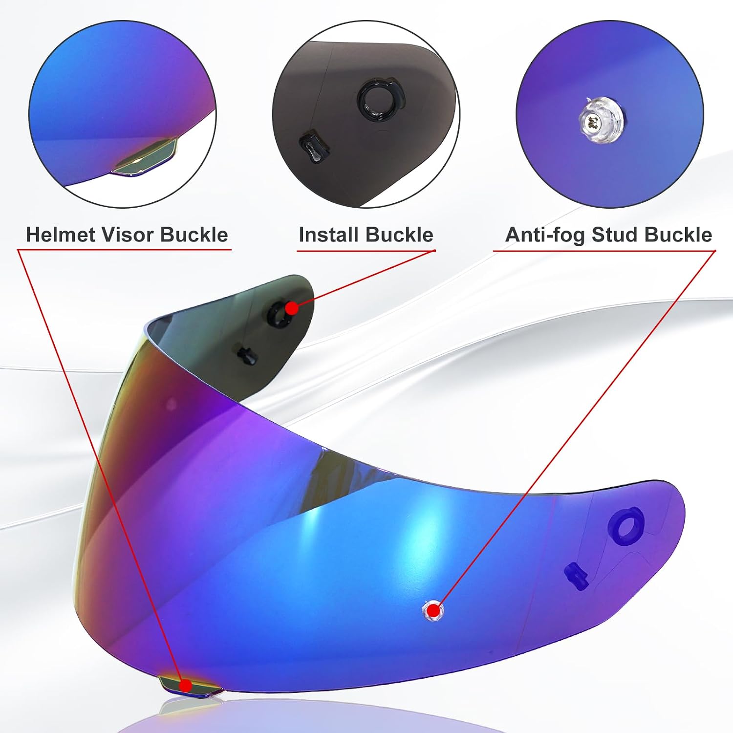 VCOROS C91 Helmet Shield for HJ-17 C90 C91N CL-MAX 2 IS-MAX BT SY-MAX 3 | UV400 Protection,Tinted Face Shield for HJ-17 C90 C91N CL-MAX 2 IS-MAX BT SY-MAX 3 IS-MAX 2 CL-MAX 3 Visor Replacement