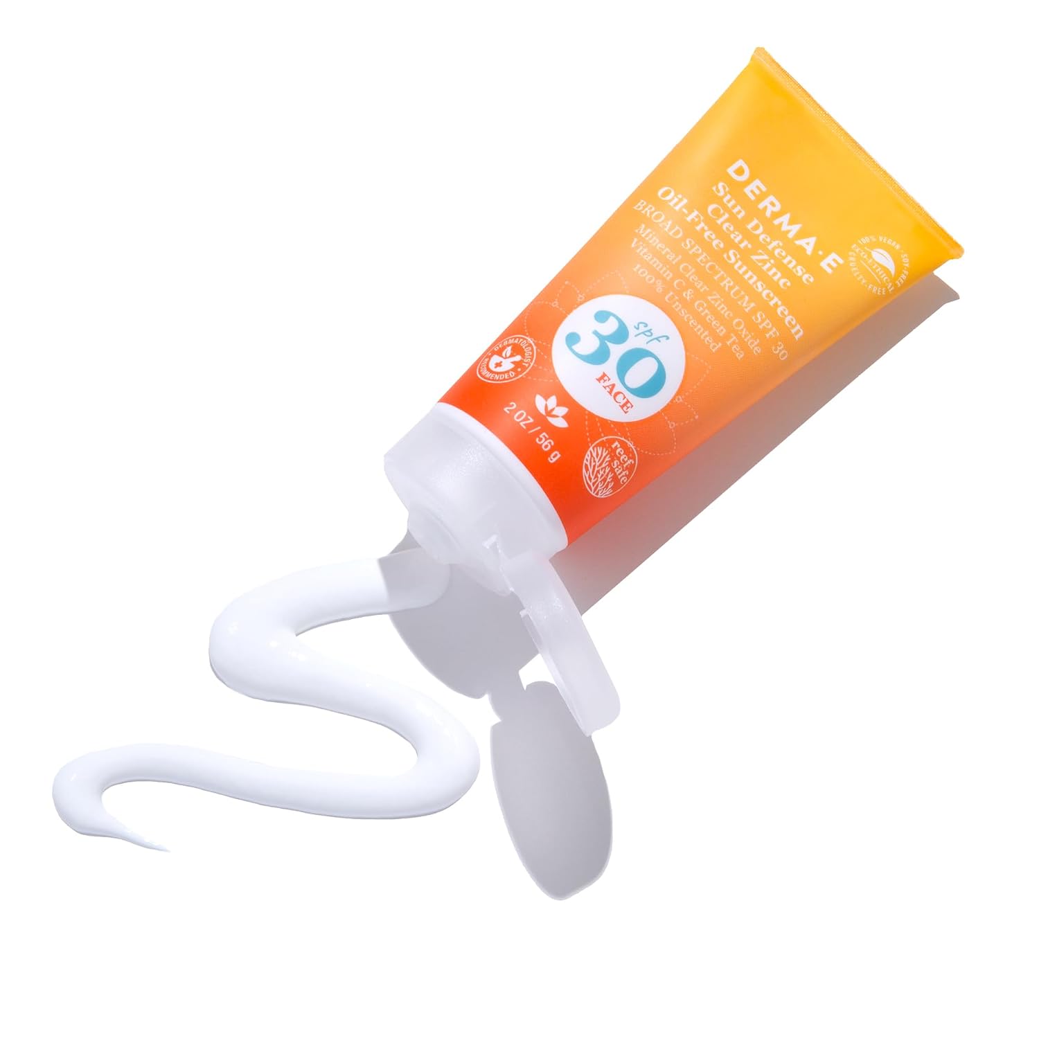 DERMA E Sun Defense Mineral Oil-Free Sunscreen SPF 30 Face – Broad Spectrum Facial Sun Cream – Hypoallergenic