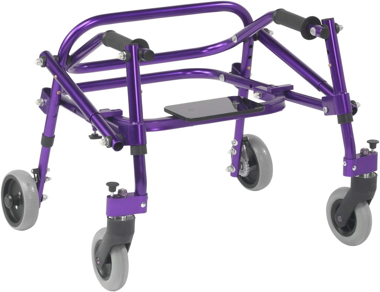 Inspired by Drive Nimbo 2G Posterior Walker with Seat, Wizard Purple, Small | Lightweight Posterior Walker with Padded Seat Lets Users Rest and Move Safely with Adjustable, Sturdy Support