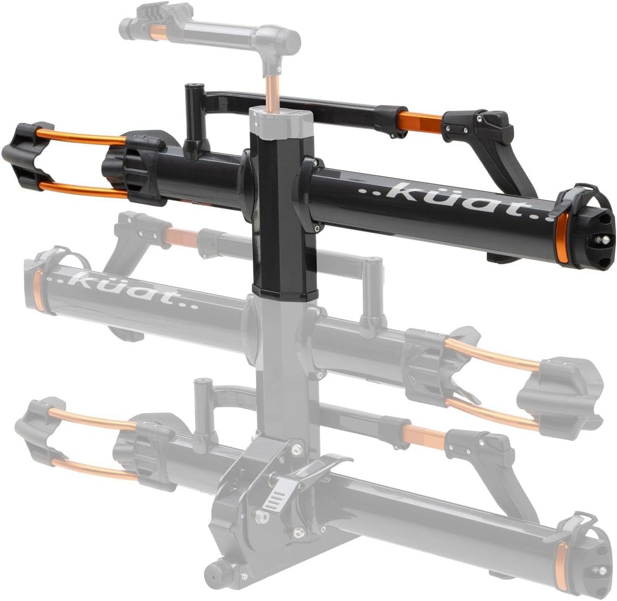 Kuat NV Add-On 2.0-2" - +2-Bike Rack, Black Metallic (NA22B) | Increases 2" NV 2.0 to a 4-Bike Hitch Rack, Rugged All-Metal Construction, E-Bike Compatible, Easy Installation