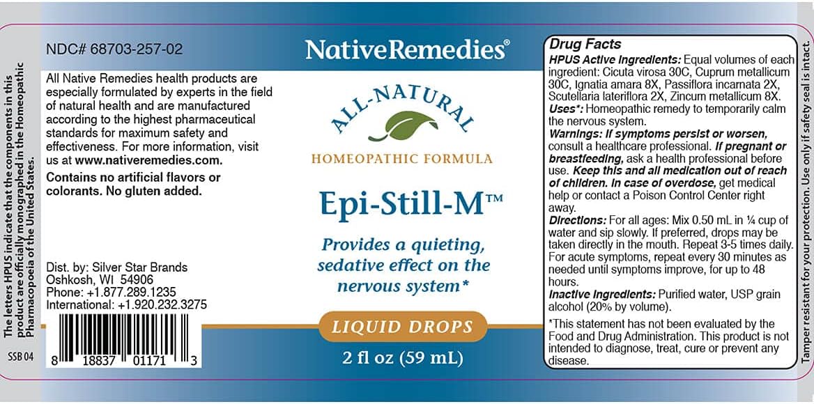 Native Remedies Epi-Still-M - Natural Homeopathic Formula Provides a | Quieting