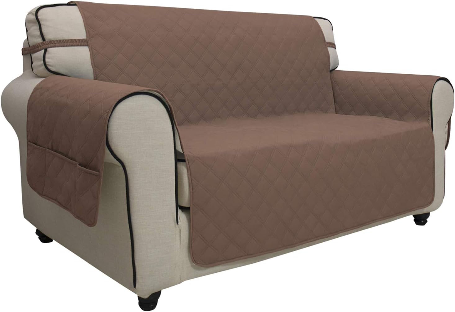 Easy-Going Waterproof Non-Slip Couch Cover, Small Recliner, Chocolate