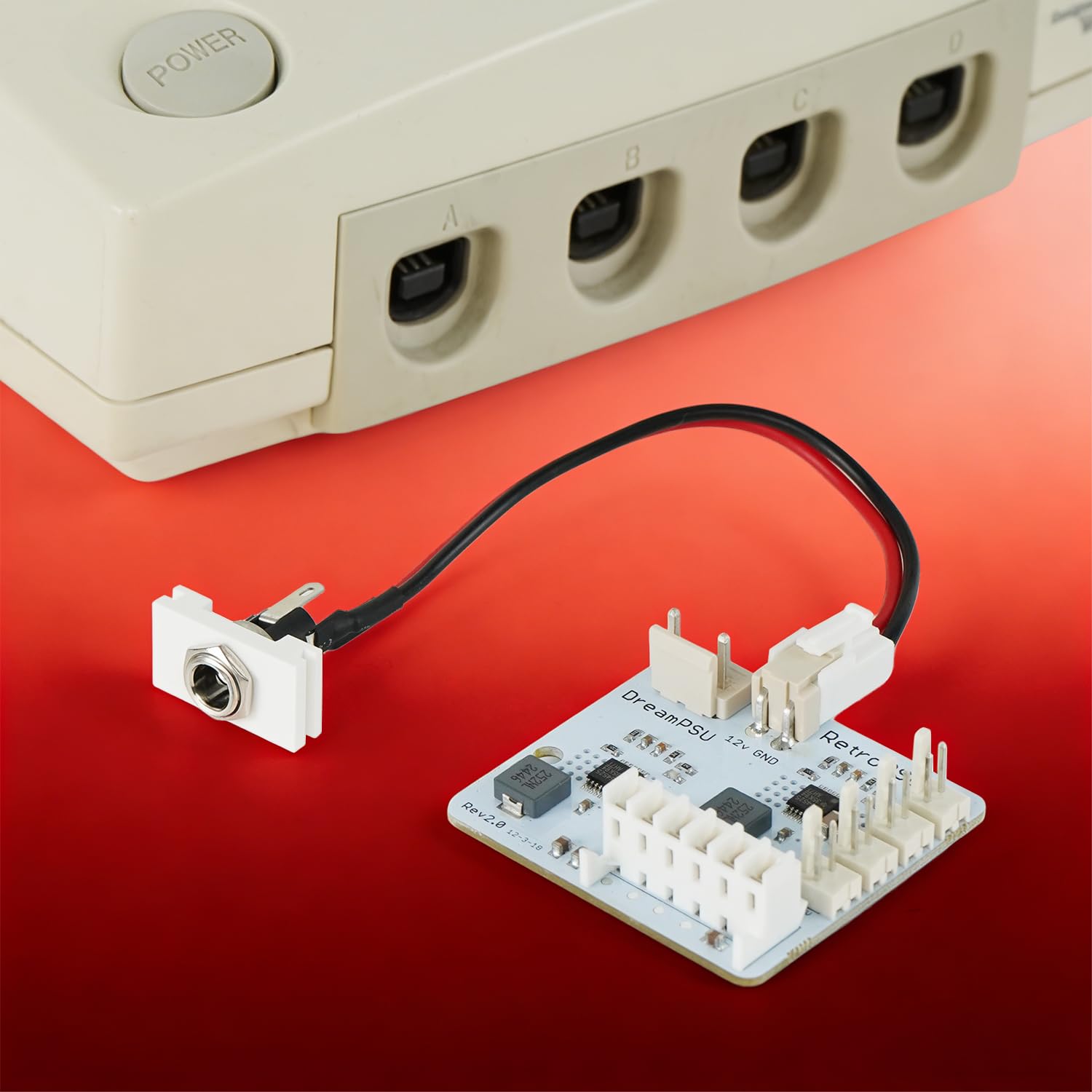 BITFUNX DreamPSU2.0 Power Supply 12V Replacement Kit - Fully Compatible with GDEMU, USB-GDRom and Original DreamCast GDROM Disc Drive