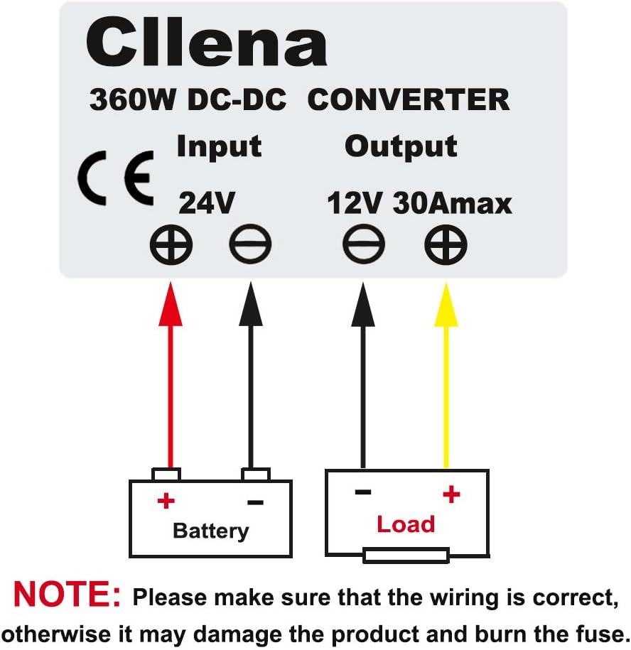 DC 24V to 12V 40A 480W Buck Transformer Waterproof Step-Down Voltage Converter Regulator