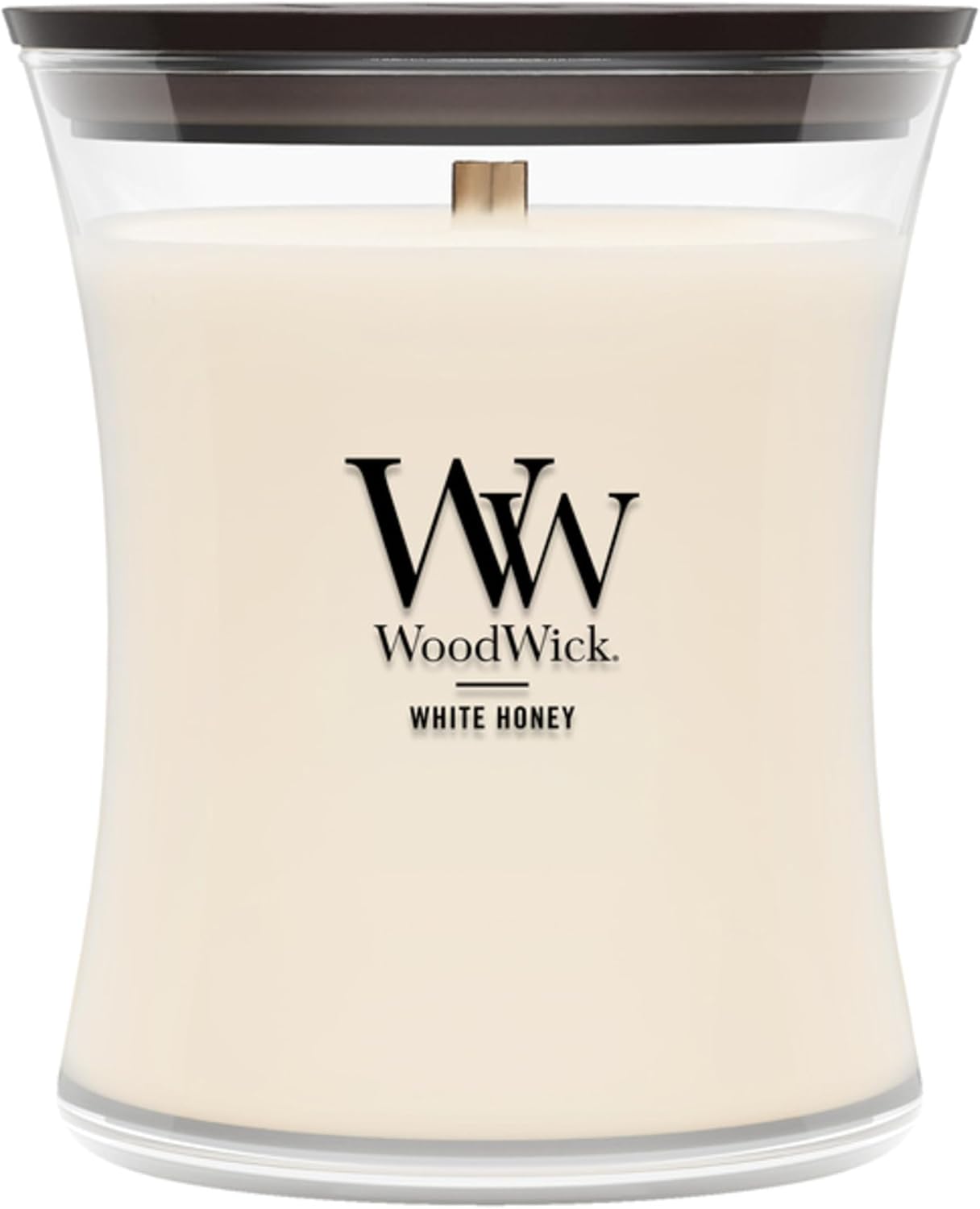 WoodWick Lavender Spa Gifts for Women and Men, 9.7 oz Medium Hourglass Candle with Crackling Wick