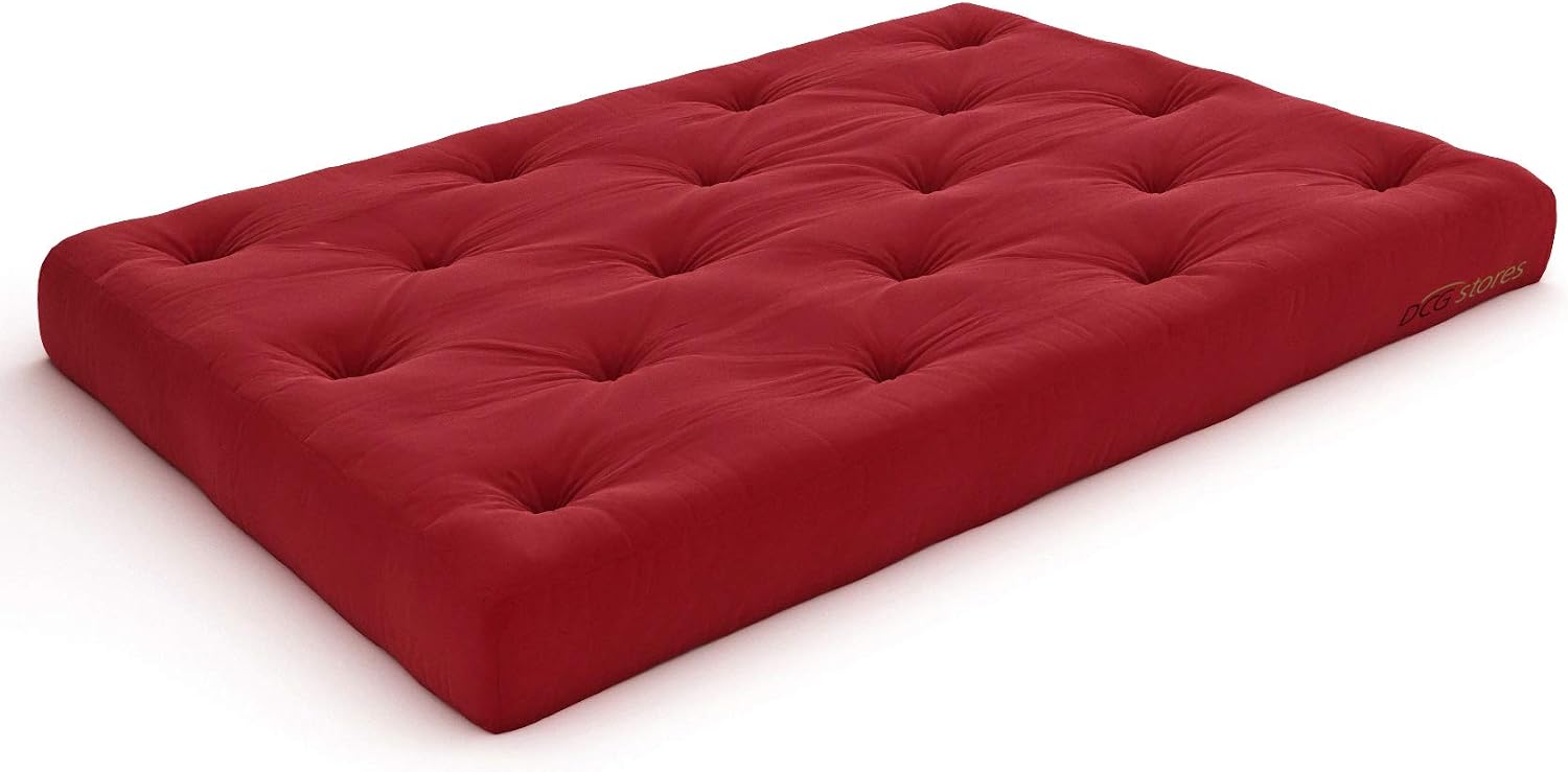 Nirvana Futons Plush, Comfortable 8-Inch Full Futon Mattress, Microfiber Fudge - Made in USA