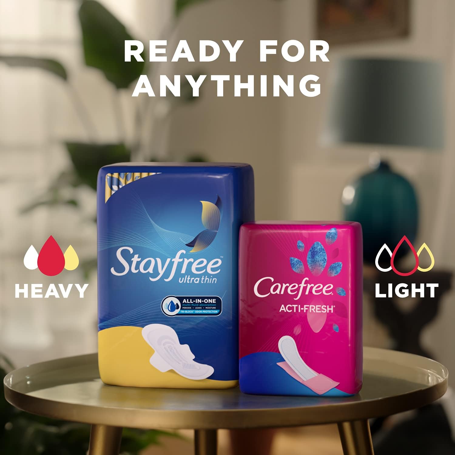 Carefree Panty Liners for Women, Regular, Wrapped, Unscented, 54 ct