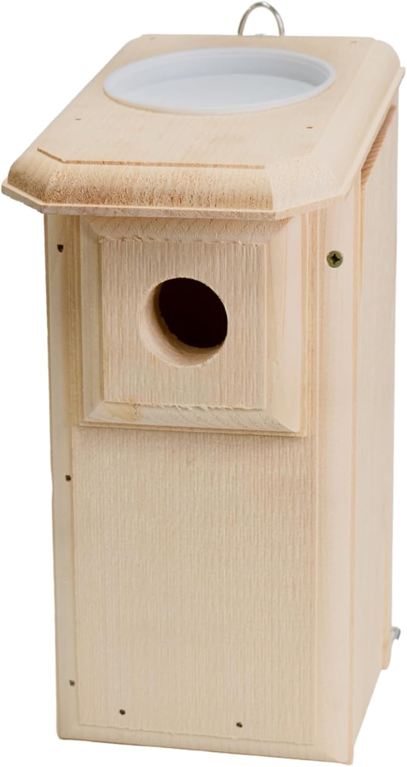 Bird Habitats Open-Top Bluebird House, Predator-Resistant Nest Box