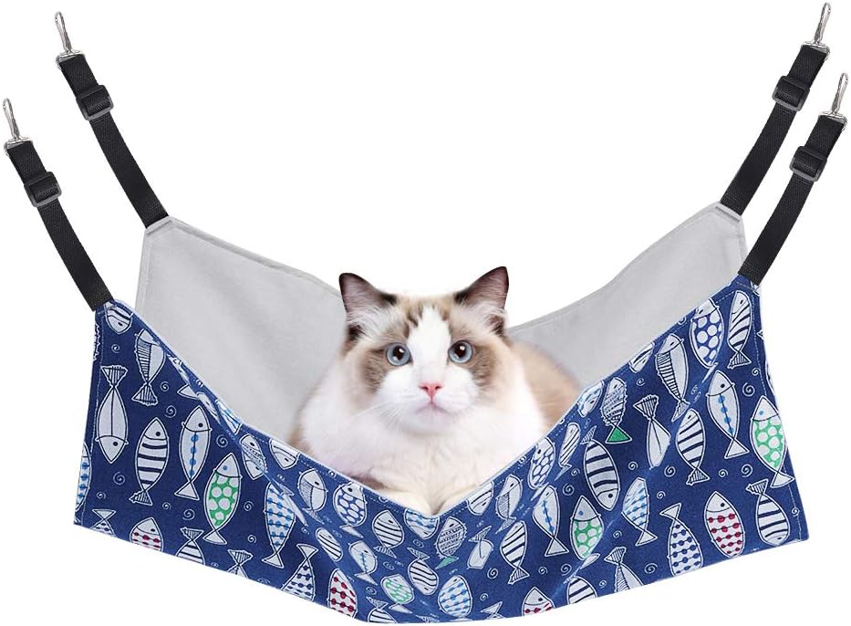 Cat Hammock Bed for Cage, 22x18 inch Adjustable Hanging Cat Hammock