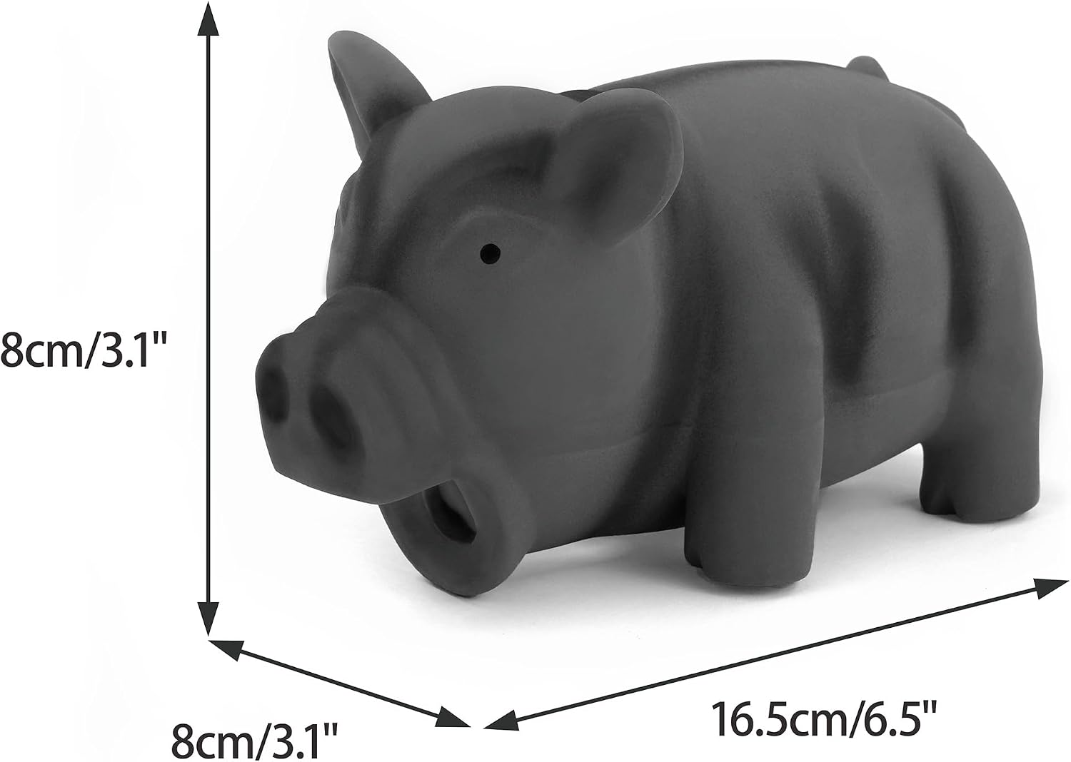 CHIWAVA 2PCS 6.5" Latex Cube Pig Dog Toy for Medium Large Dogs Grunt Sound