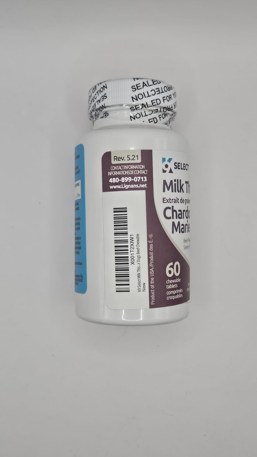 Milk Thistle for Dogs, 100mg - 60 Vegetable Capsules - Canine Liver Health Milk Thistle Supplement - Milk Herbal