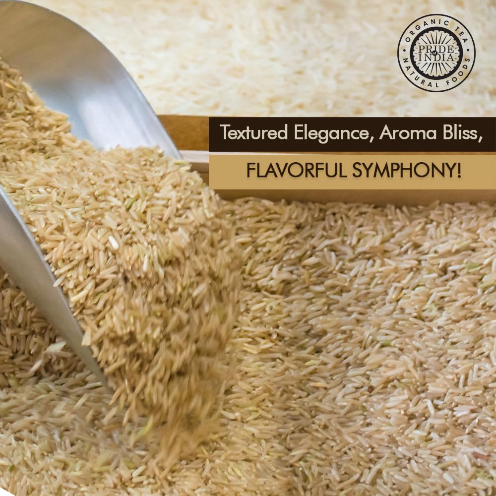 Pride Of India - Extra Long Indian Basmati Rice - Naturally Aged Aromatic Grain, 1.5 Pound Jar