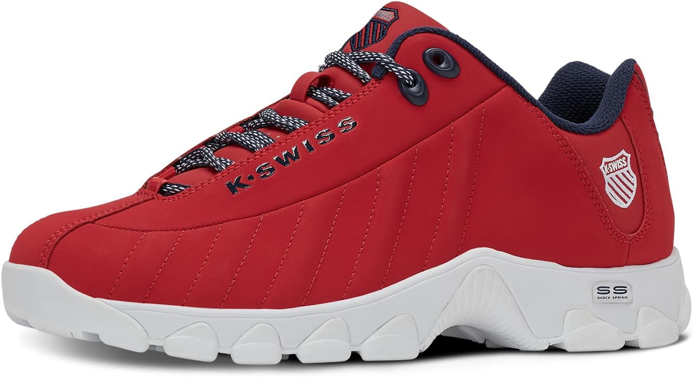 K-Swiss Men's ST329 CMF Sneaker, Wide Tennis Walking Shoes Leather Upper | Court Inspired, Tennis Heritage, Comfort Soft Cushioning, Arch Support, Wide Feet Fit, Chunky Silhouette, Classic Style.