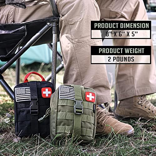 EVERLIT 250 Pcs Survival First Aid Kit | IFAK Outdoor Survival Kit Emergency Kit For Camping Hiking Hunting Earthquake Emergency Preparedness