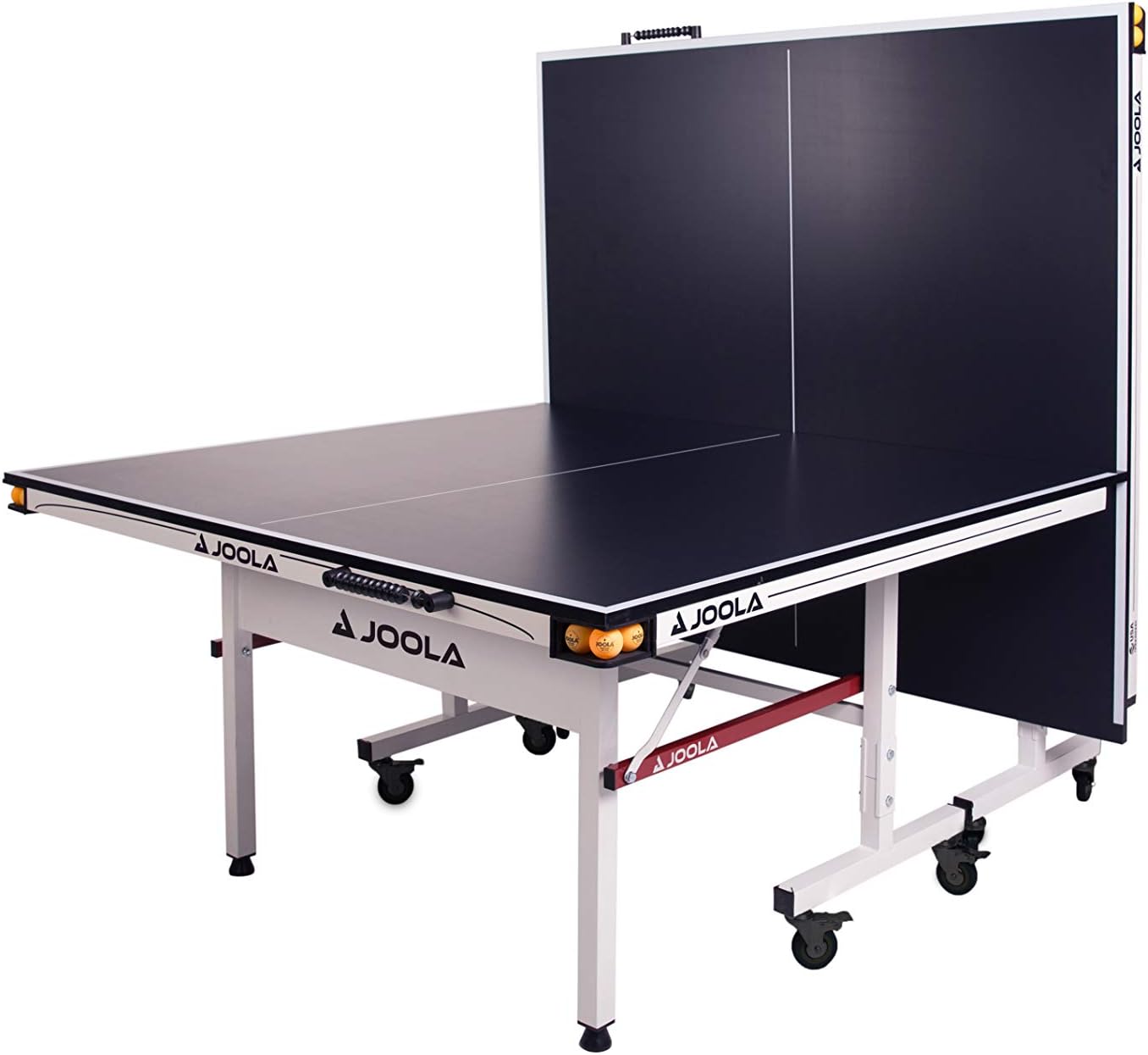 JOOLA Rally TL Professional MDF Indoor Ping Pong Table w/Quick Clamp Table Tennis Net & Post Set - 10 Minute Easy Assembly - Corner Ball Holders - Tournament Quality - Includes Playback Mode