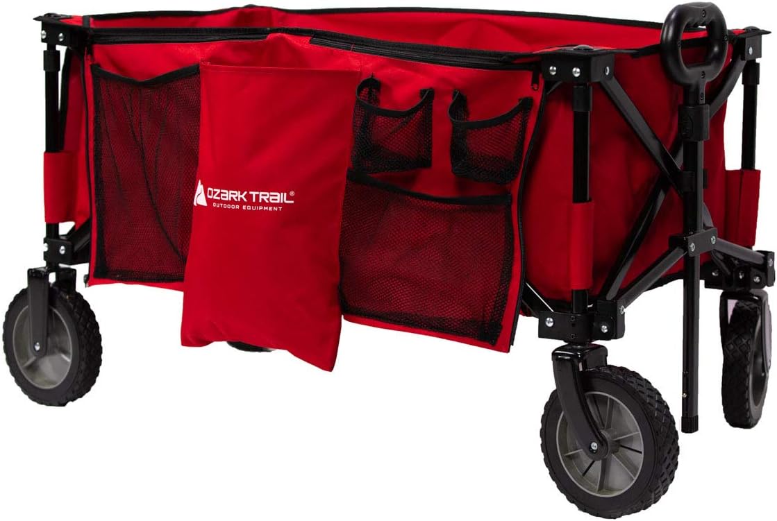 Ozark-Trail Folding Wagon, Red