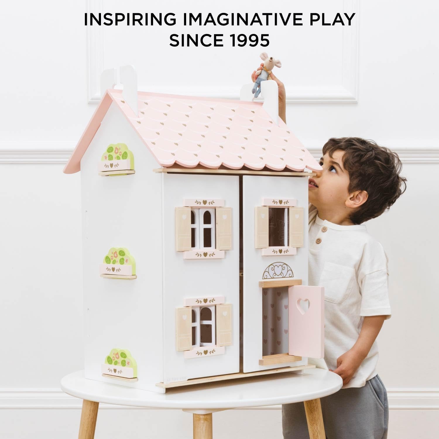 Le Toy Van Iconic Sophie's Large Wooden Doll House | Wooden Iconic Dollshouse, FSC Certified Wood, Plastic Free, Rigorously Safety-Tested