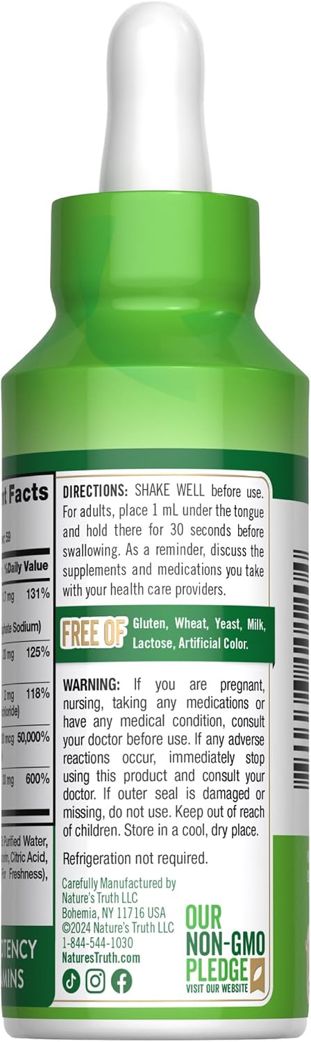 Nature's Truth Sublingual B Complex | with B12 | 2 Fluid Ounces