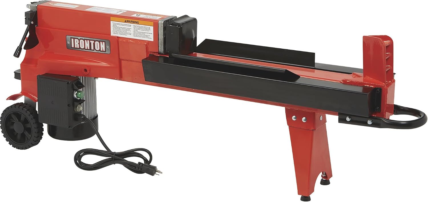 Ironton Horizontal Electric Log Splitter, 5-Ton, 15 Amp, 120V Motor
