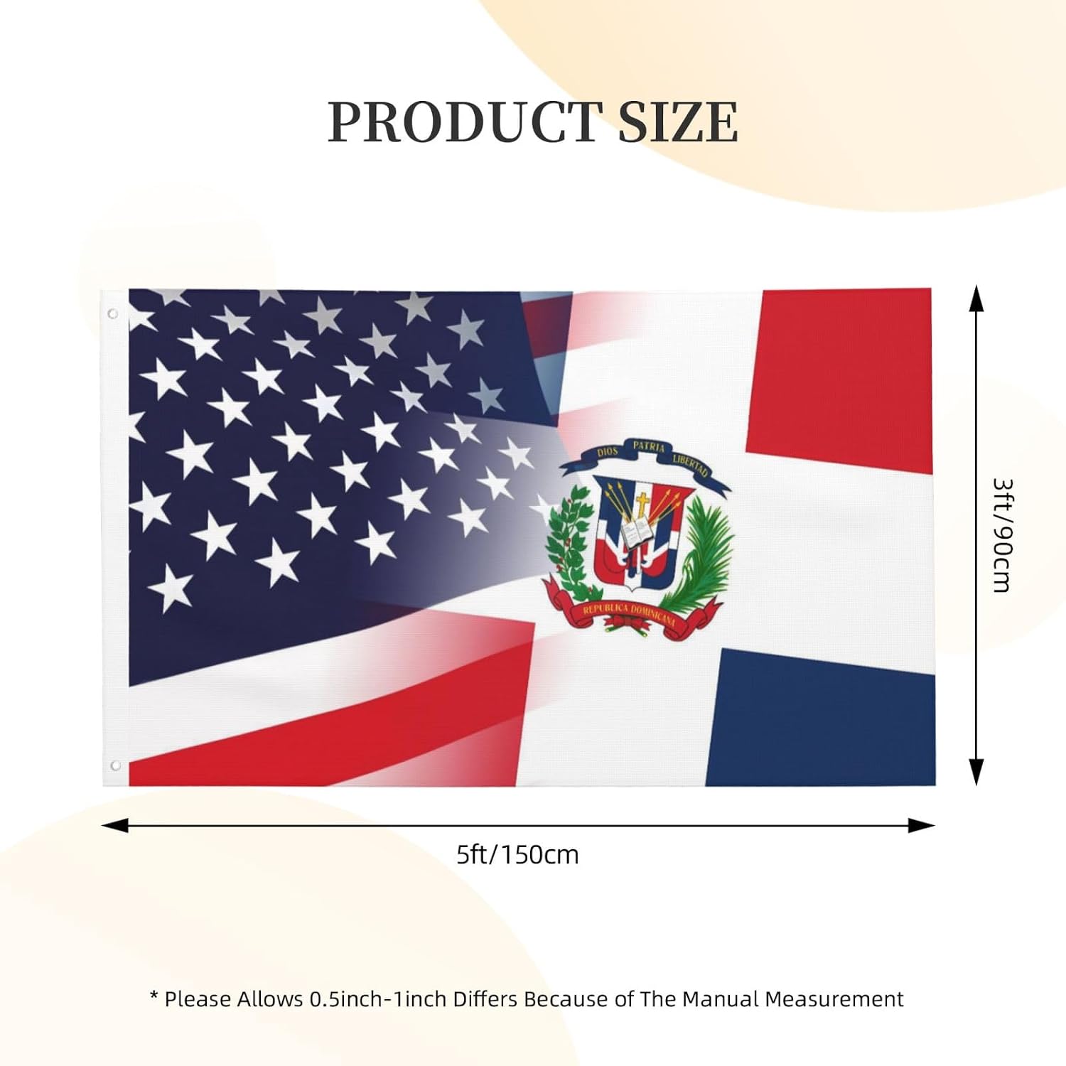 Nicaragua Nicaraguan And American Flag America USA 3x5 Ft Patriotic Banner Outdoor Indoor Decoration National Flags for Garden Car Yard Outside Decor