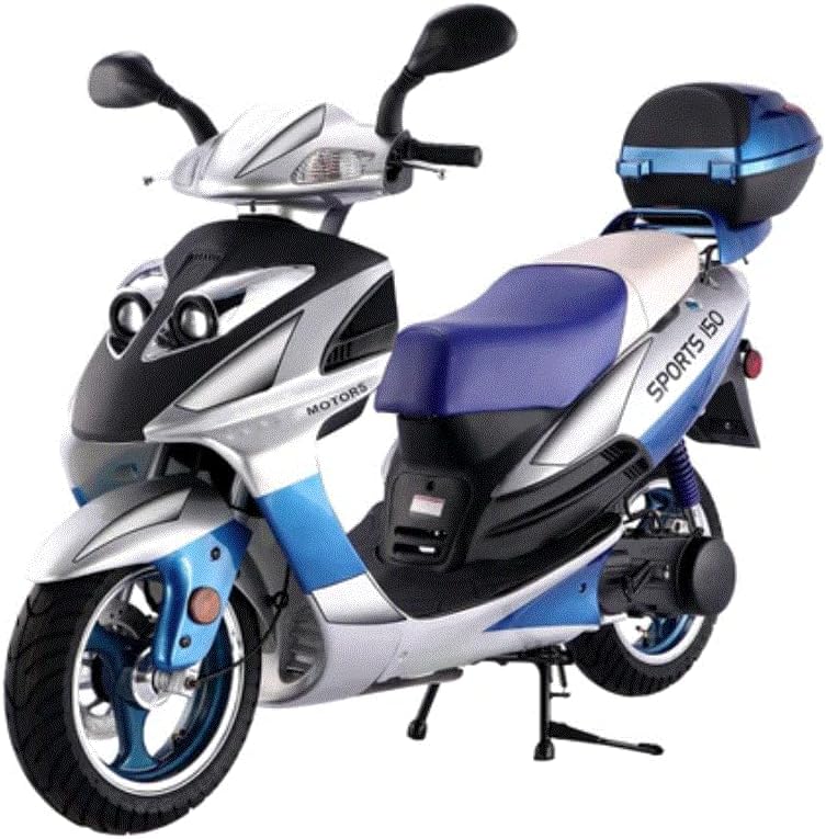 HHH 150cc Scooter Vienna 150 Fully Automatic CVT Gas Powered 150cc Moped LANCER150 Eagle with GY6 Engine (Black)