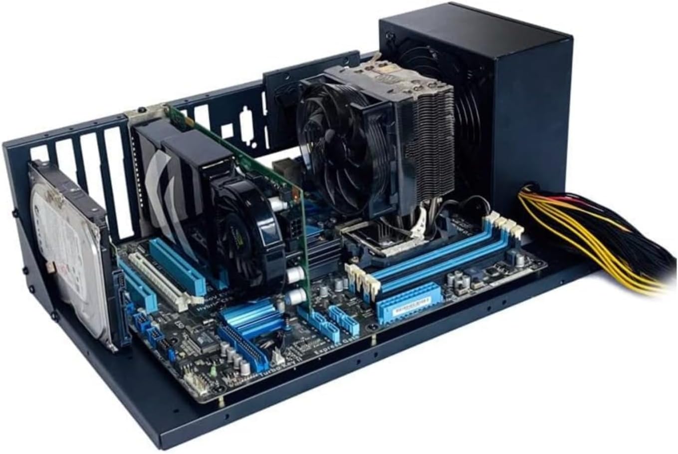 DIY Computer Case PC Frame Desktop Chassis Stackable Rack Stand Open Air case Supports ATX ITX MacroATX E-ATX X79 X99 Motherboard, can be Stacked up to 10 Layers