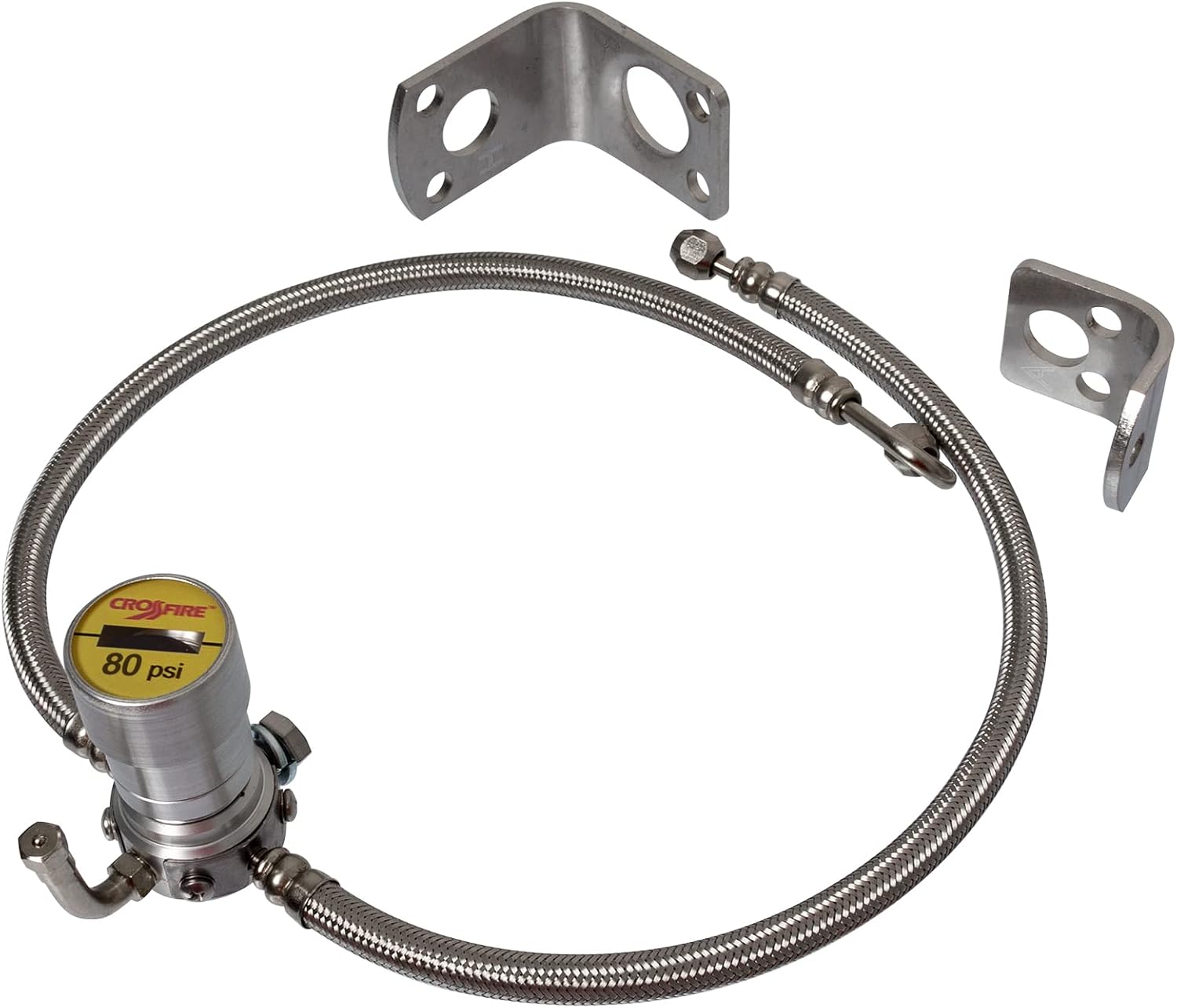 Crossfire Dual Tire Pressure Equalization System, 80 PSI, one per pkg. (CF80STABT) | Mounts to Lug/Hubcap/Drive Axle, Blowout Safety Isolation