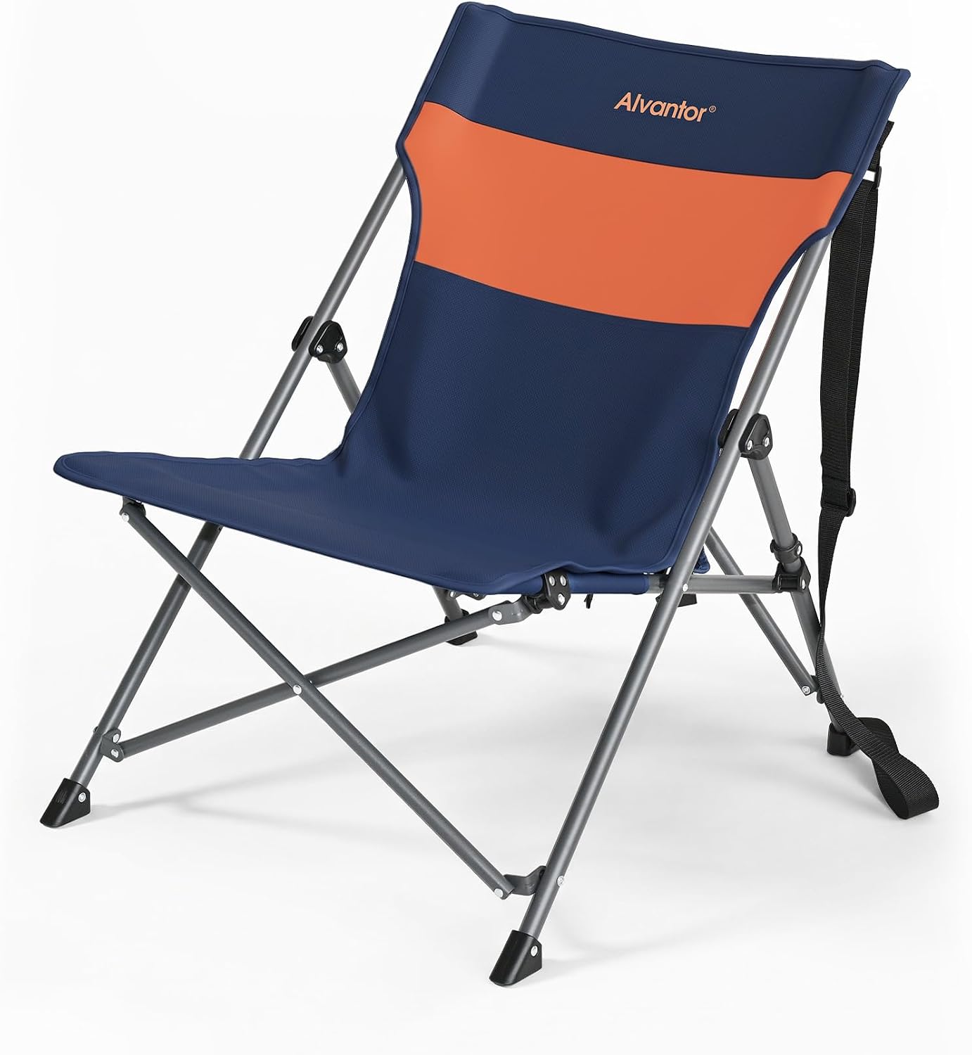 Alvantor® Camping Chair, Full Mesh Folding Beach Chair Breathable High Back Portable Lawn Chair for Outdoor, Armrest, Cup Holder, Easy Use Seat for Travel, Fishing, Pinic, Sports Event, 24"x31"x38"