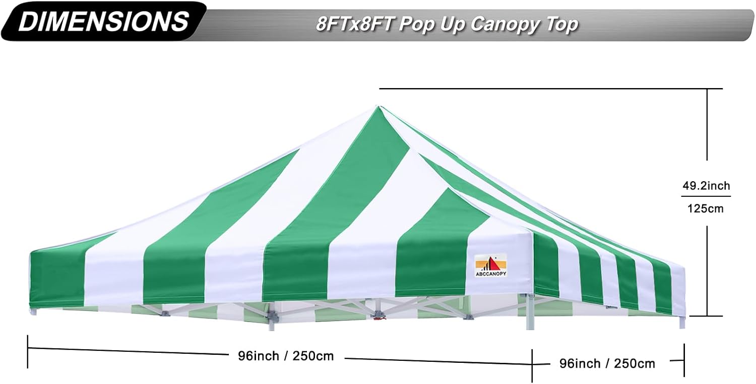 ABCCANOPY Replacement Canopy Top for Pop Up Canopy Tent 10x10 White