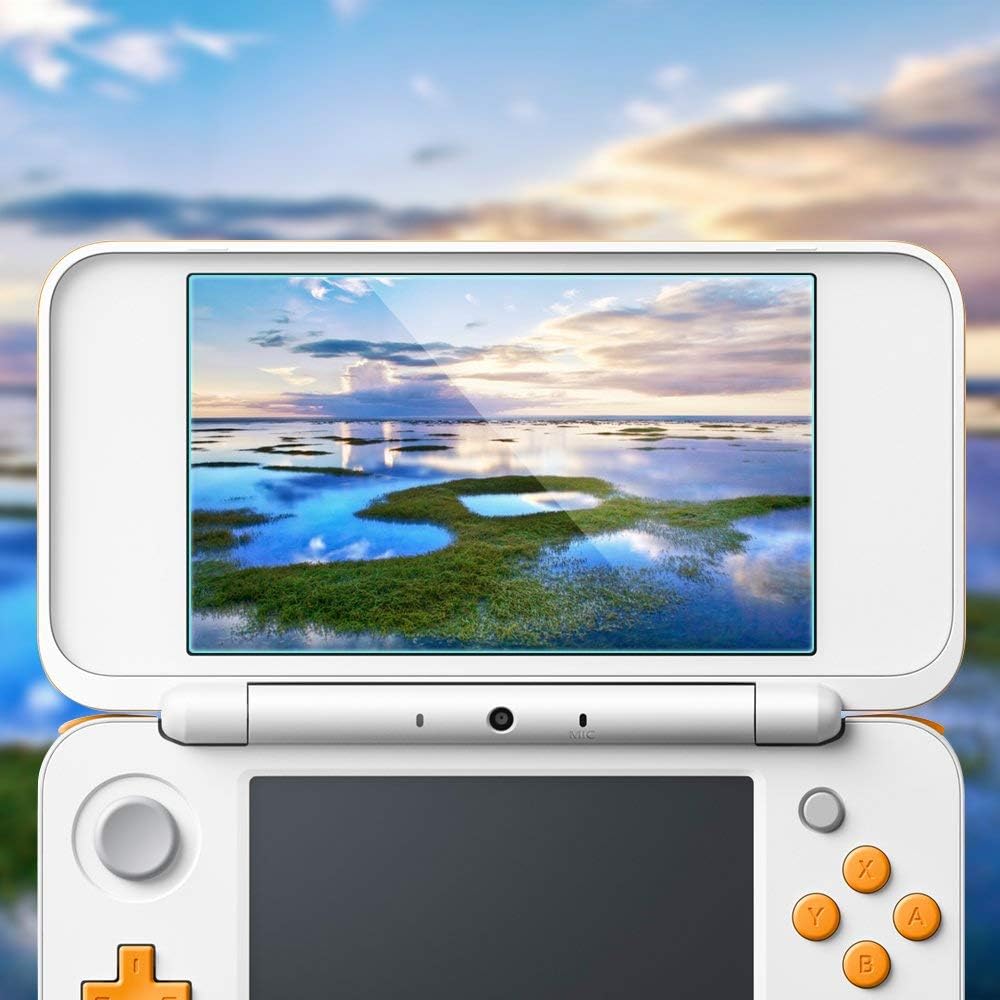 Hard Case Compatible New 2DS XL with 2 Packs Screen Protector, AFUNTA Anti-Scratch Crystal Clear Case