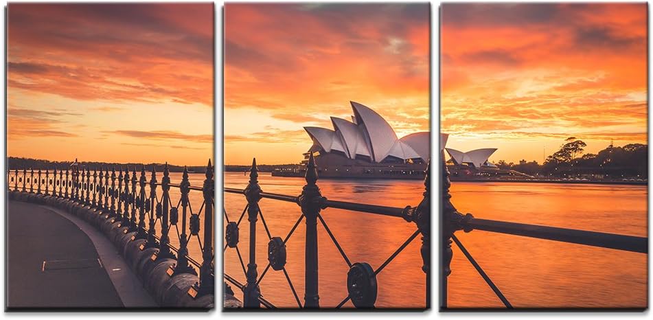 wall26 - 3 Piece Canvas Wall Art - Blue Ocean Waves - Modern Home Art Stretched and Framed Ready to Hang - 16"x24"x3 Panels