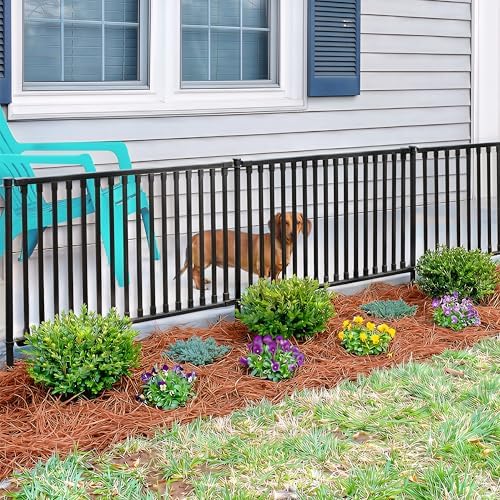 Zippity Madison Picket Fence Panels, White Vinyl DIY No Dig Kit | 2.5ftH x 2.3ftW, White, 2 Panels, Garden Border or Yard Enclosure, ZP19001