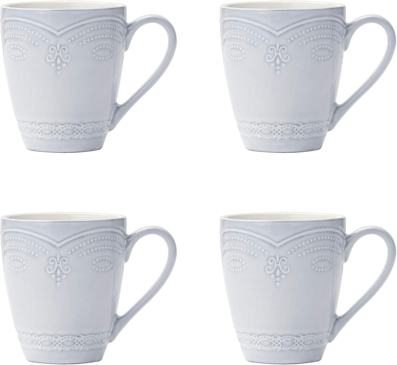 Pfaltzgraff Seraphina 16-Piece Stoneware Dinnerware Set, Service for 4,Blue