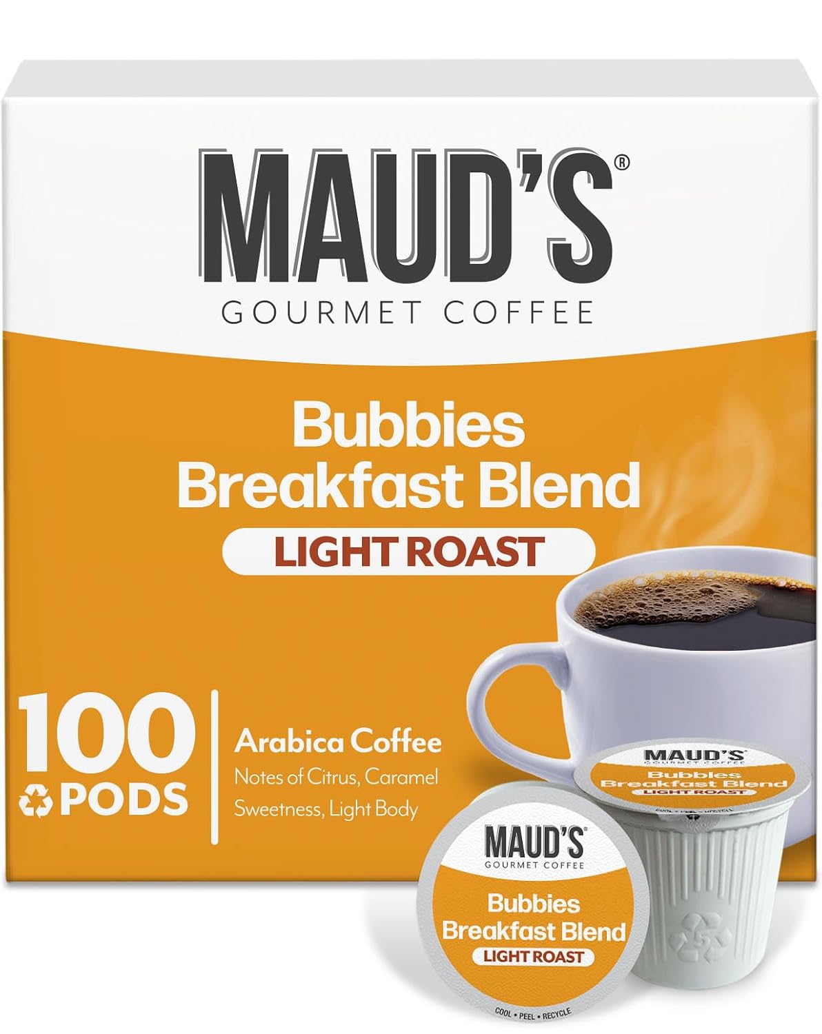Maud's Family Pack Coffee Pods Variety Pack, 136ct, 12 Assorted Flavors | Medium Roast Flavored Coffee in Single Serve Pods – 100% Arabica Coffee, Compatible with Keurig Coffee Makers