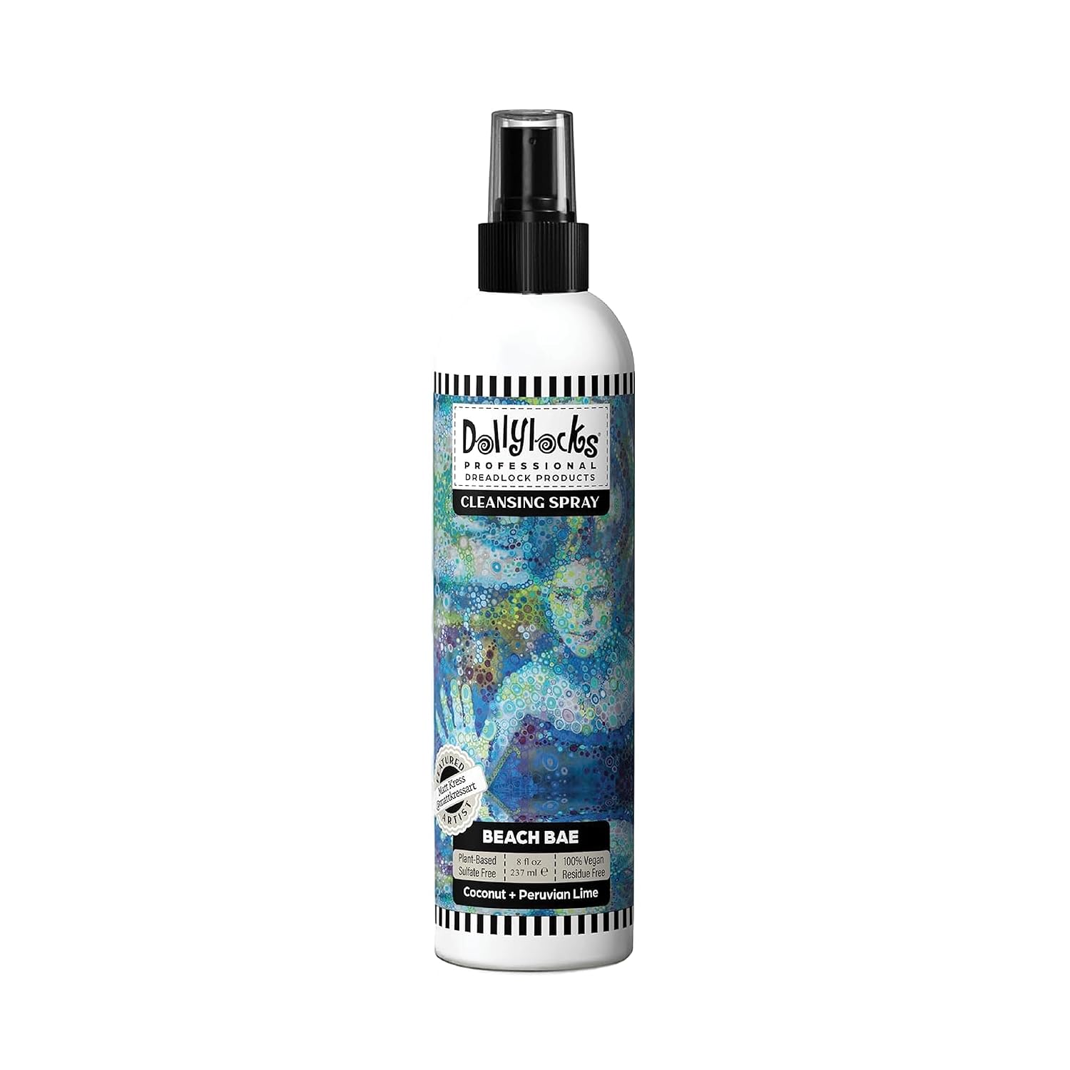 Dollylocks Cleansing Rinse-free Shampoo Spray | Removes Build-up + Moisturizes | Plant-Based Residue-free Vegan | Locs, Braids, Hair Extensions