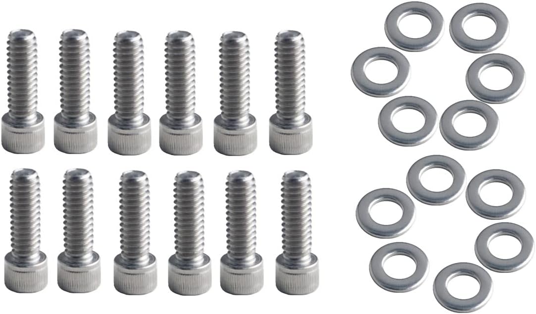 Stainless Steel SBF Valve Cover Bolts Kit Compatibel with Small Block Ford 260 289 302 351W 5.0L