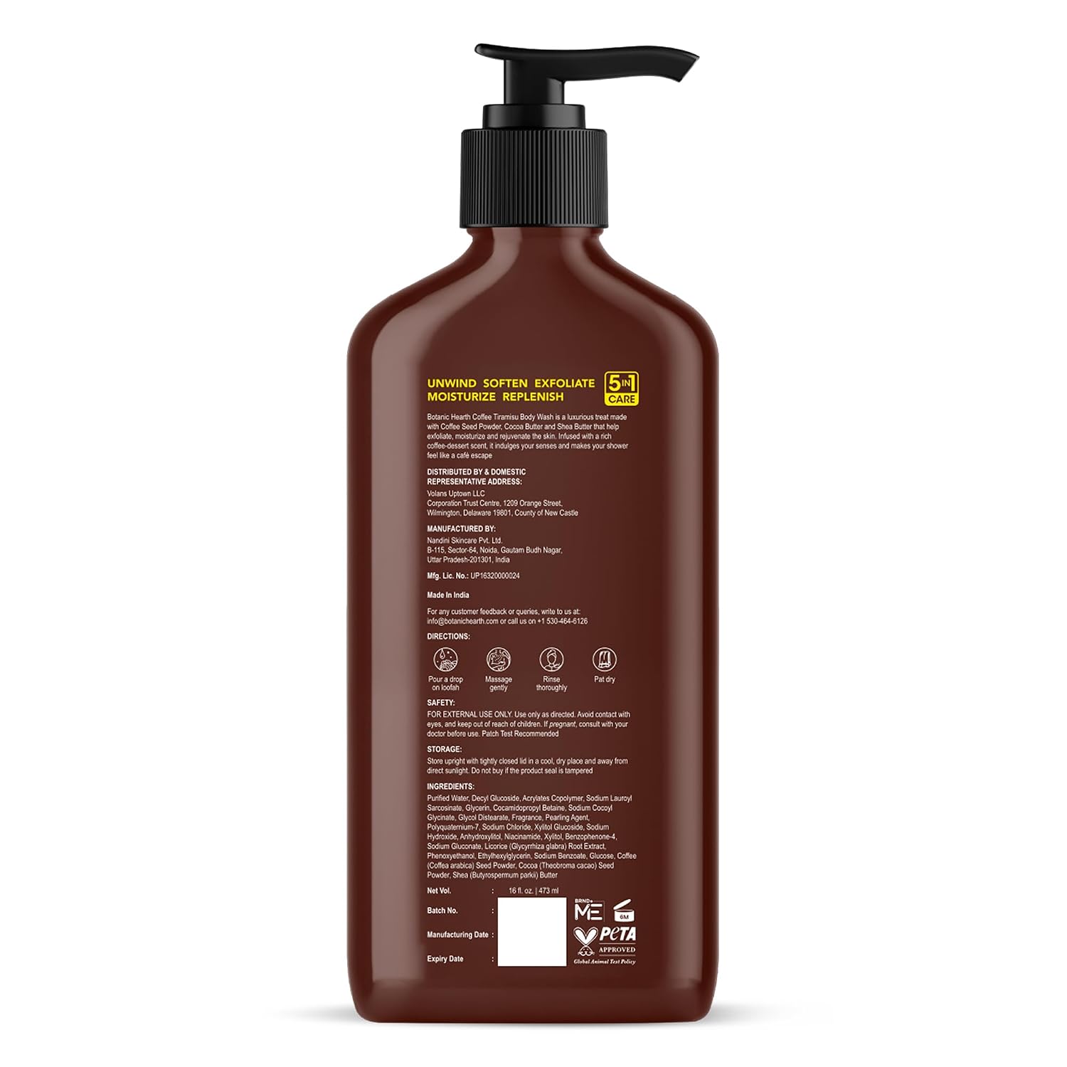 Botanic Hearth Tea Tree Body Wash With 100% Tea Tree Oil - 16 Fl oz