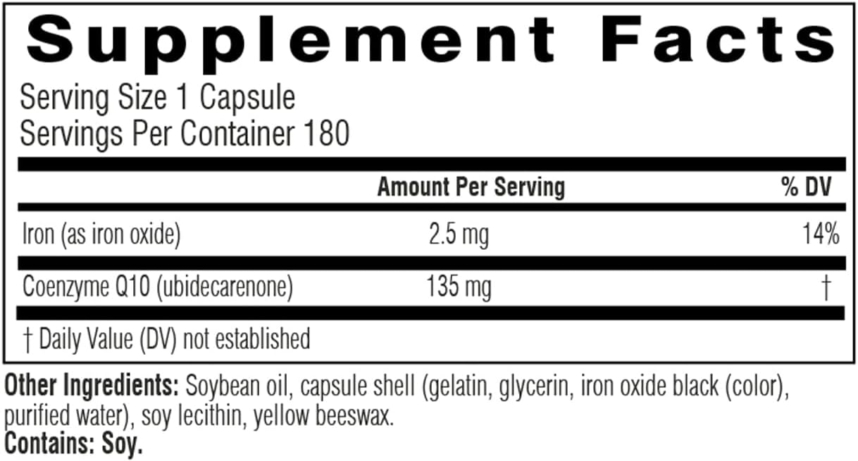 Swisse CoQ10 Supplement Co-Enzyme Q10 | 6 months Supply| Coenzyme Q10 Supports Heart Health and Ubiquinol Cellular Energy Production | CQ10