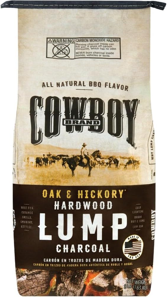 COWBOY 17208 Hardwood Lump Charcoal, 8 lb