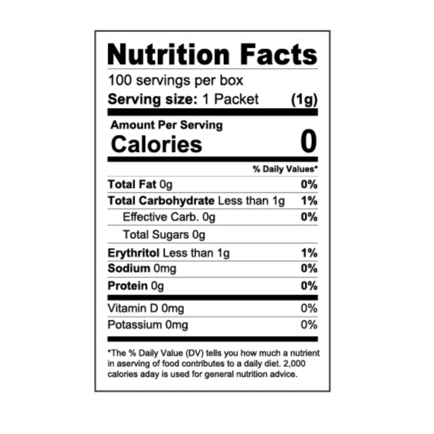 Health Garden Stevia Packets, 100 Count, Zero Calorie Sugar Substitute | Keto Certified, Diabetic-Friendly, Non-GMO
