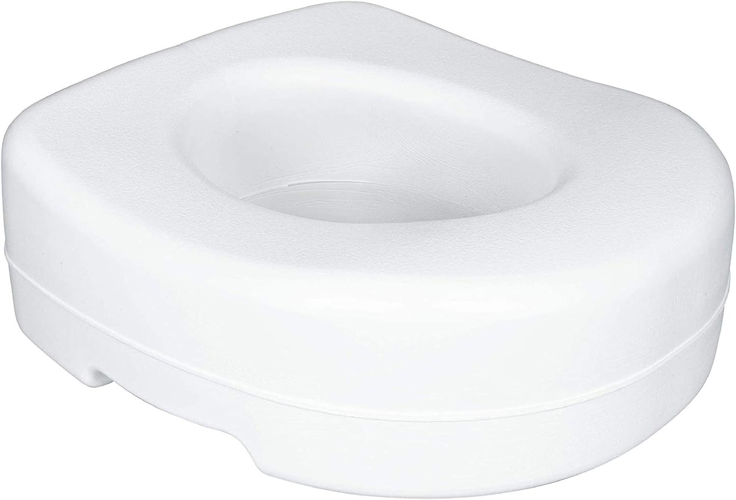 Carex Toilet Seat Riser, 5 Inch, Toilet Seat Risers for Seniors, Raised Toilet Seat, Supports 300lbs, Slip-Resistant, Toilet Riser