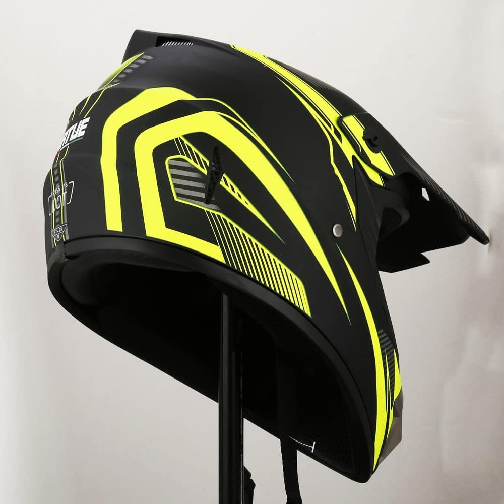 Motocross Offroad Helmet Dirt Bike Helmet BMX MX ATV Helmet Full Face Motorcycle Helmet with Gloves Goggles Mask for Unisex Adult Youth DOT/FMVSS