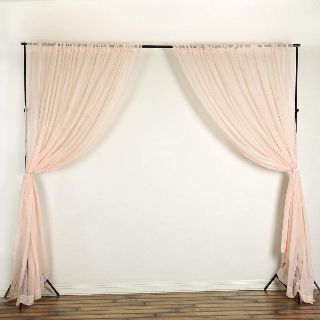 AK TRADING CO. 120" Wide (10Ft Wide) Sheer Voile Drape Panels for Backdrop, Wedding Events, Ceiling Drapes, Event Masking, & Decor - Select from 6ft to 50ft Length. (10 feet x 20 feet, Red)