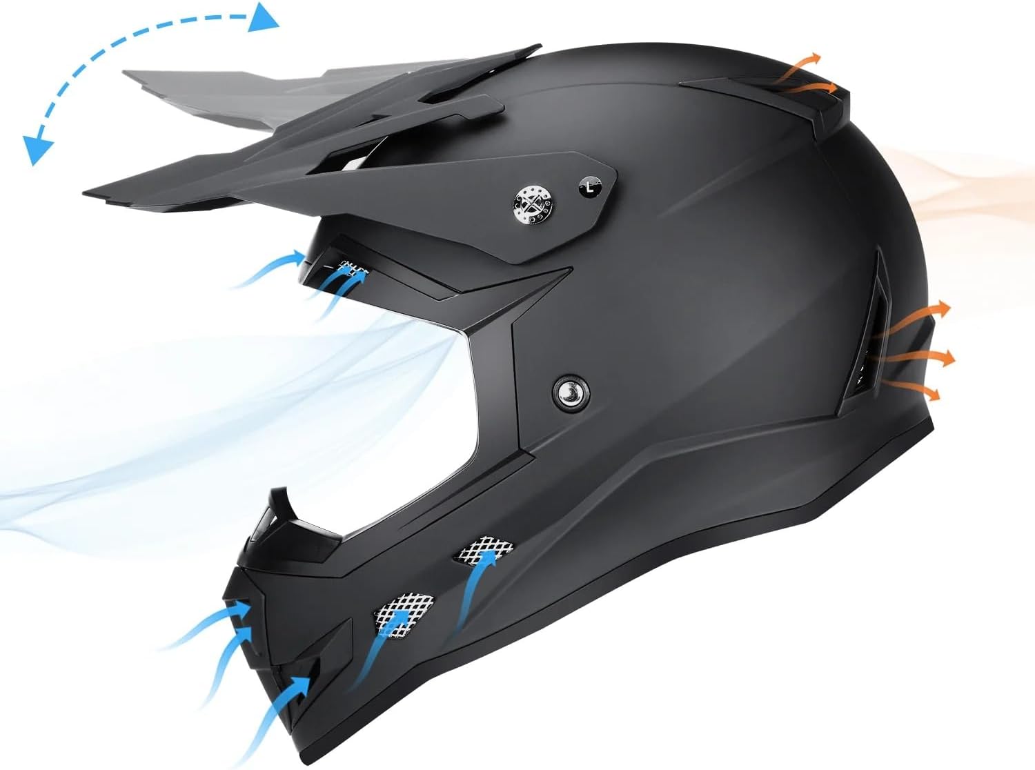 GLX GX623 Youth ATV & Dirt Bike Helmet Combo, DOT | Adult-Level Safety for Kids: Premium, full-grown protection engineered into a comfortable, youth-sized package