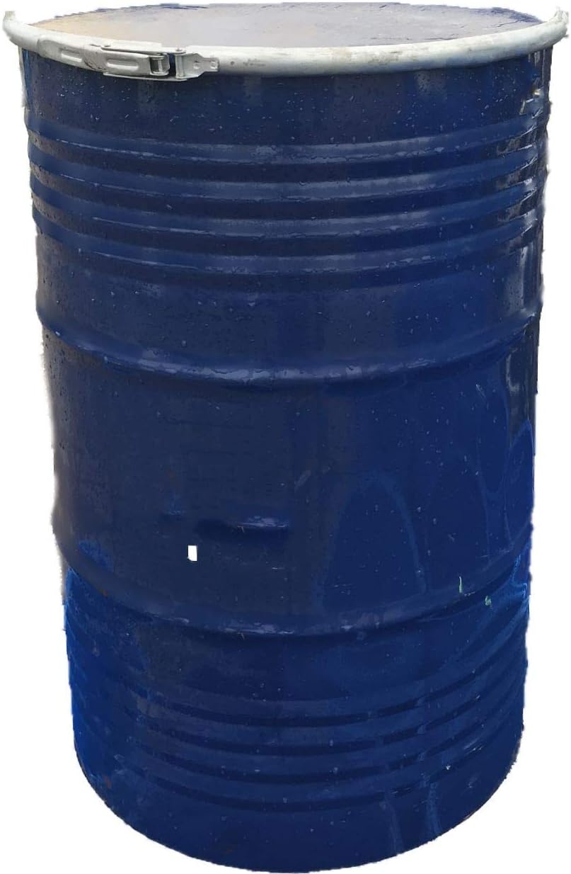One 55 Gallon Used/Reconditioned Steel Trash Barrel | Burn Drum | Utility Storage | Refuse Composting Barrel | Random Color